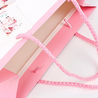 Подарочный пакет Halluci «Единорог» розовый S