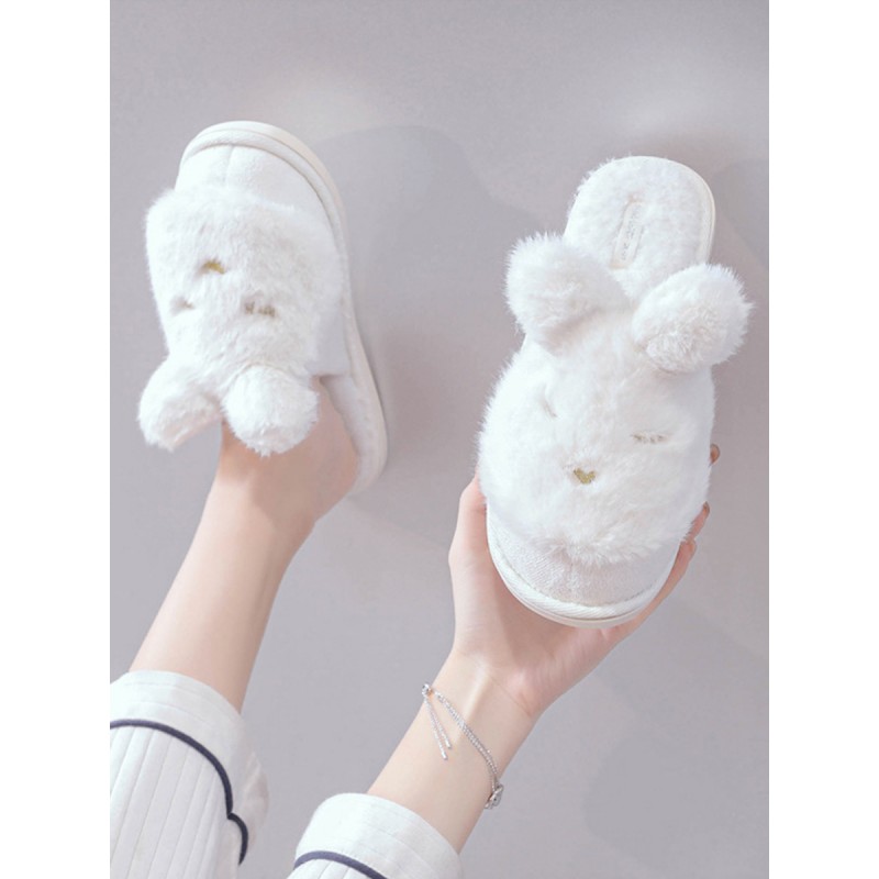 Тапочки «Сонные кролики» белые